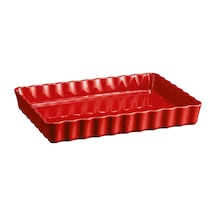Emile Henry Tart-börek-fırın Kabı Dikdörtgen 33 X 24 Cm - Kırmızı/burgundy Kırmızı