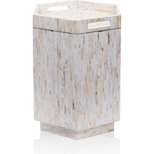 The Mia Sedef Tabure Yan Sehpa 38x33x47 Cm Tlc0131 Çok Renkli