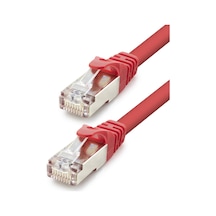 Cat7 Ethernet Patch Kablosu 10 Gbps 600 Mhz 1 M - Kırmızı Hdx5107