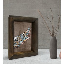 Bk Gift Kanat Tasarımlı Dekoratif Doğal Masif Ahşap Çerçeve 15X20 (500610092)