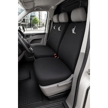 Volkswagen Transporter - Siyah Penye Oto Koltuk Kılıfı - Tugra Baskılı