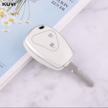 Dacia Uyumlu Sandero Anahtar Kılıfı 2 Buton Beyaz Renk