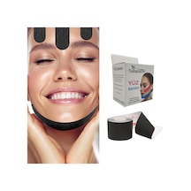Beauty Tape Yüz Yogası İçin Face Tape Yüz Germe Bandı Siyah Renk
