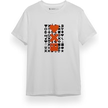 Love Death Robots Orange Beyaz Kısa Kol Erkek Tshirt 001