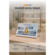 Tochı Masaüstü Digital Signage 14 İnç Android Dokunmatik Reklam Ekranı, Wi-fi Bluetooth, Yatay Model, Siyah Beyaz