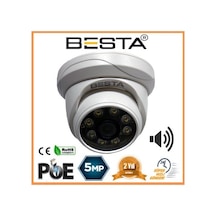 5 Mp Ip Poe Dahili Mikrofonlu Dome Güvenlik Kamerası Kd-5250