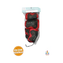 Çocuk 3'lü Koruyucu Set - Paten, Bisiklet Ve Scooter İçin Güvenliğin Anahtarı Kırmızı