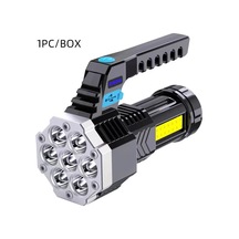 Dongjing Yüksek Güç Şarj Edilebilir Led El Fenerleri 7led Kamp Siyah