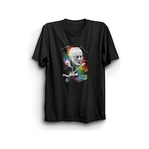 Stoned&Fame David Gilmour Baskılı Unisex %100 Siyah Pamuk T-shirt SIYAH Siyah