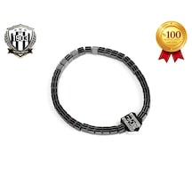 Beşiktaş Kare Hematit 4 Mm Doğaltaş Bileklik
