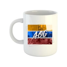 Aog Logo Baskılı Porselen Kupa Bardak 1 Açık Altın