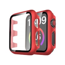 Watch 41mm Camlı Kasa Ekran Koruyucu - Kırmızı Bz8683140516741