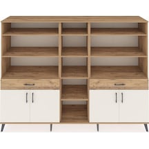 Hyperion Dolap 12 Raflı 2 Çekmeceli 4 Kapaklı 220x44x163 Çam-ayta Çam-aytaşı/çam