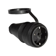 Kauçuk Topraklı Dişi Fiş 16A