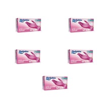 Dolphin Tek Kullanımlık Pembe Nitril Eldiven - Muayne Eldiveni Medium Orta Boy - 100'lü 5 Paket