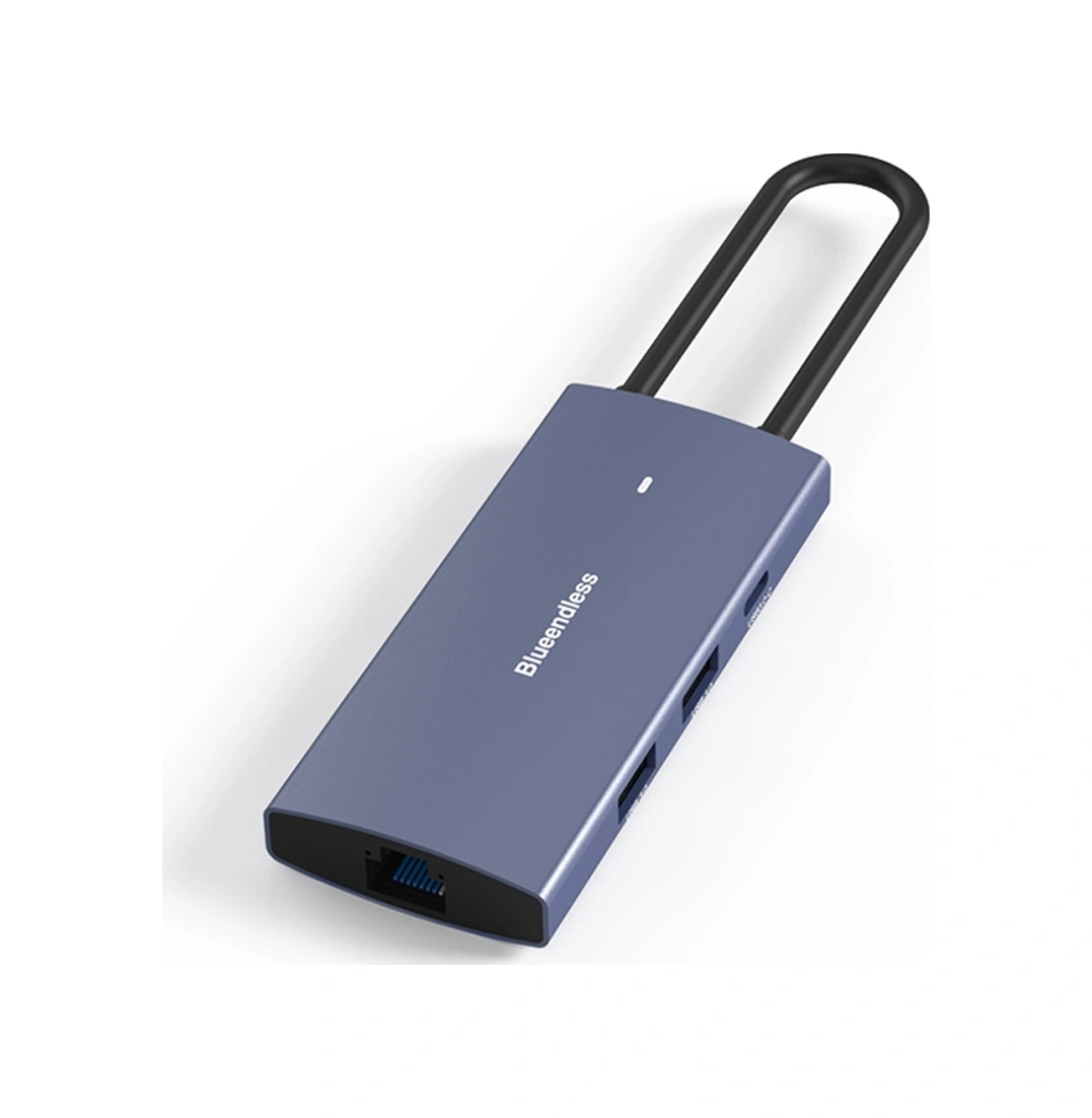 Sones Blueendless 4k60hz + Gigabit Lan + Veri Tipi C Yerleştirme İstasyonu, Özellikler: 6'sı 1 Arada Mavi