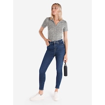 Colins 760 Diana Süper Slim Fit Yüksek Bel Dar Paça Denım Kadın Pantolon Cl1066390 Mavi