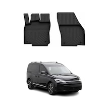 Volkswagen Caddy 5 2020-2026 Uyumlu 4d Ön Havuzlu Paspas Kauçuk Siyah 2 Parça