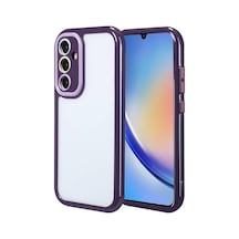 Zore Galaxy A34 Kılıf Kamera Korumalı Renkli Kenar Ve Çerçeve Tasarımlı Ogaa Vitamin Kapak-derin Mor