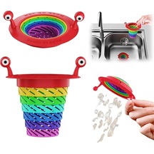 Katlanır Evye Lavabo Gider Filtresi Mutfak Süzgeci 6 Kademeli Renkli Süzgeç Küvet Plastik Plastik Diğer