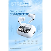 Simex Stream Pro Dijital Dokunmatik Ekranlı ANC/ENC Bluetooth 5.4 Kulak İçi Kulaklık
