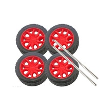 Ø30mm Çap A Kalite 4 Adet Kauçuk Tekerlek Ve 2 Adet Mil Seti