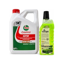 Castrol Gtx Motor Yağı 20w-50 Lpg 4 L + Oto Şampuan 1 L