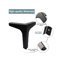 12 Cm Modern Model Siyah Metal Mobilya, Dolap, Koltuk, Kanepe, Tv Ünitesi Ayakları Metal 1 Adet Siyah