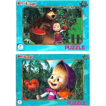 Maşa Ile Koca Ayı 2'Li Lisanslı Frame Puzzle/Yapboz (24+48 Parça)