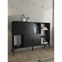 Wood'n Love Rüzgar 140 Cm Metal Ayaklı Konsol - Siyah / Siyah