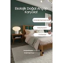 Ori On Model Zümrüt Yeşili Puf Başlıklı Masif Ahşap Karyola Kolay Kurulum Fırınlanmış İthal Sibirya Çamı 120x200 Yatak Uyumlu - Ceviz