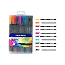 Pensan 6500 0.4 Mm Fineliner 10 Lu Plastik Kutulu Keçe Uçlu Kalem