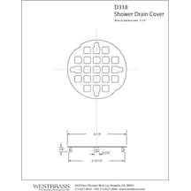 Westbrass Casper Geçmeli Duş Süzgeci, Yağla Pürüzlü Bronz, D318-12 Açık Ahşap