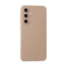 Samsung Galaxy  Uyumlu,  S24 Kılıf Nano İçi Kadife Silikon - Pudra