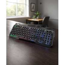 Oyuncu Klavye Mouse Seti Rgb Işıklı Türkçe Q Dpı Ayarlı