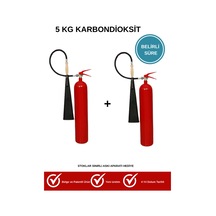 Kpr E-ticaret 5 Kg Co2 Karbondioksit Yangın Söndürme Tüpü + 2 Adet