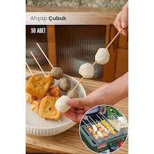 50 Adet - Ahşap Mangallık Çöp Şiş Çubuğu 30 Cm