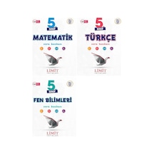 Limit 2025 5. Sınıf Matematik + Türkçe + Fen Soru Bankası Seti 3 Kitap Güncel Müfredat