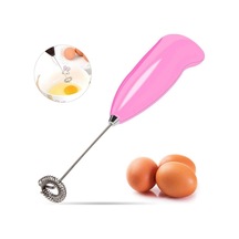Coffee Whisk Pilli Çırpıcı Mini Pembe Mixer