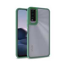 Zore Vivo Y11s Kılıf Ogaa Flora Kapak - Yeşil