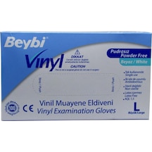 Vinyl M Beden Vinil Pudrasız Muayene Eldiveni 100'lük Kutu M Bedendir Bej