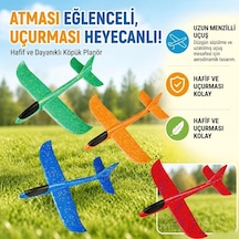 Epp Silikonlu Köpük Planör Uçak Çocuk Eğitici Model Oyuncak - Turuncu