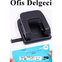 Orta Boy Delgeç 40 Yaprak Kapasiteli 1 Adet Norex Uh104-190 Delgec Metal Perfaratör Kağıt Delici Büro Ofis Okul Siyah
