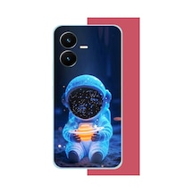 Vivo Y22 Uyumlu Yıldızlı Astronot Baskılı Silikon Kılıf Renkli