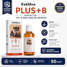 Plus B Kedi Tüy Sağlığı Damlası, Tüy Dökülmesini Azaltmaya Yardımcı, Tüm Irklar İçin, Damla Form, 50 Ml