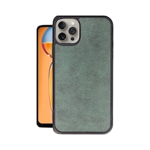 Newface - 619 - Apple iPhone Uyumlu 15 Pro Kılıf Aras Deri Kapak - - Csmo-tex - Koyu Yeşil