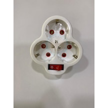 Anahtarlı 3 Lü Priz - Golyat - Papatya