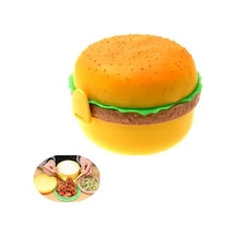 Hamburger Tasarımlı Beslenme Kabı Sarı