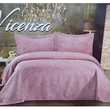 Vicenza Çift Kişilik Tay Tüyü Yatak Örtüsü Pudra Renkli