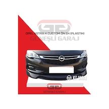 Kit Garaj Opel Astra K Custom Ön Ek Karlık Abs Plastik Mat Siyah 2015 2016 2017 2018 2019 2020 2021